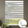 Sunelo No Drill Zebra Shades, Motorized 70% Blackout - Galaxy