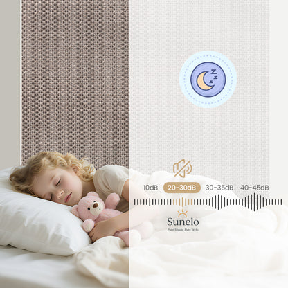 Sunelo Motorized Roller Shades 100% Blackout - Groove