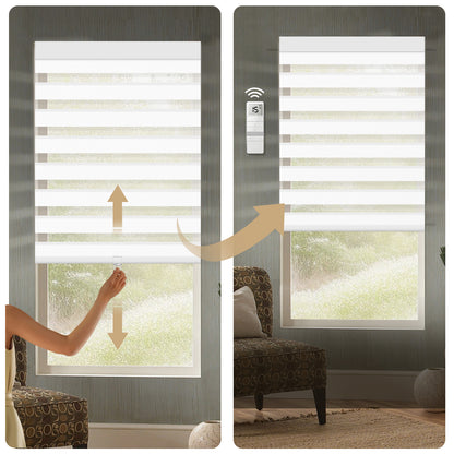 Sunelo Cordless Zebra Shades 100% Blackout - Gentle