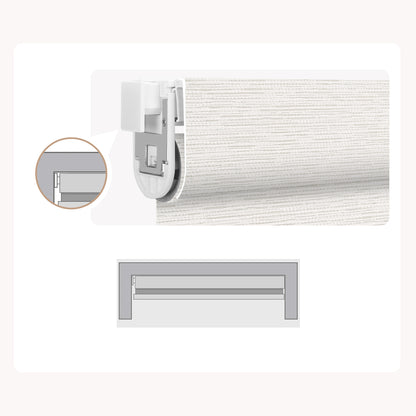 Sunelo No Drill Roller Shades, Motorized 100% Blackout - Aqua Waves