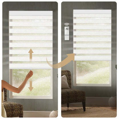 Sunelo Cordless Zebra Shades 60%/75% Blackout - Monet