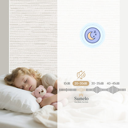 Sunelo Motorized Roller Shades 100% Blackout - Aqua Waves