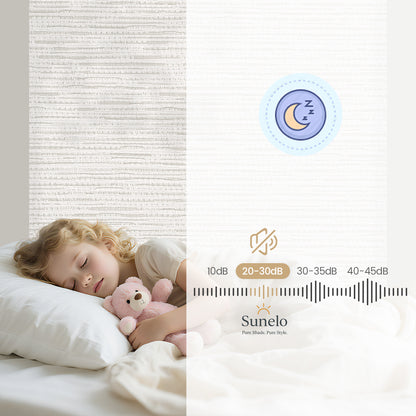 Sunelo Motorized Light Filtering Roller Shades 75% Blackout - Aqua Waves