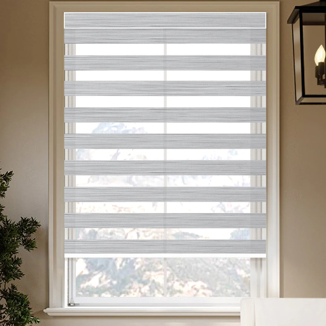 Sunelo Motorized Zebra Shades 90% Blackout - Flow