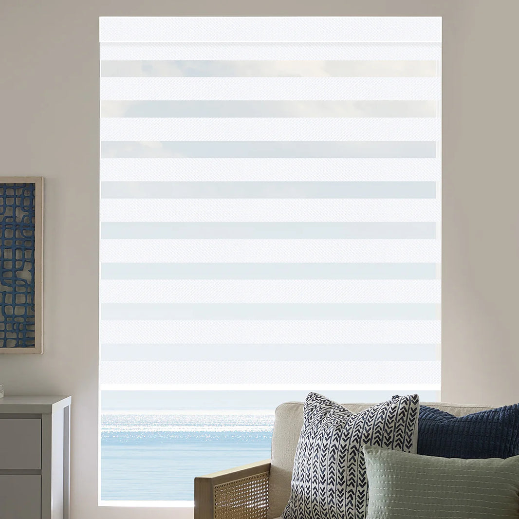 Sunelo Motorized Zebra Shades 95% Blackout - Gabriel