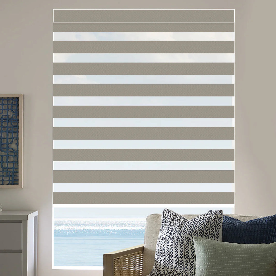 Sunelo Motorized Zebra Shades 95% Blackout - Gabriel