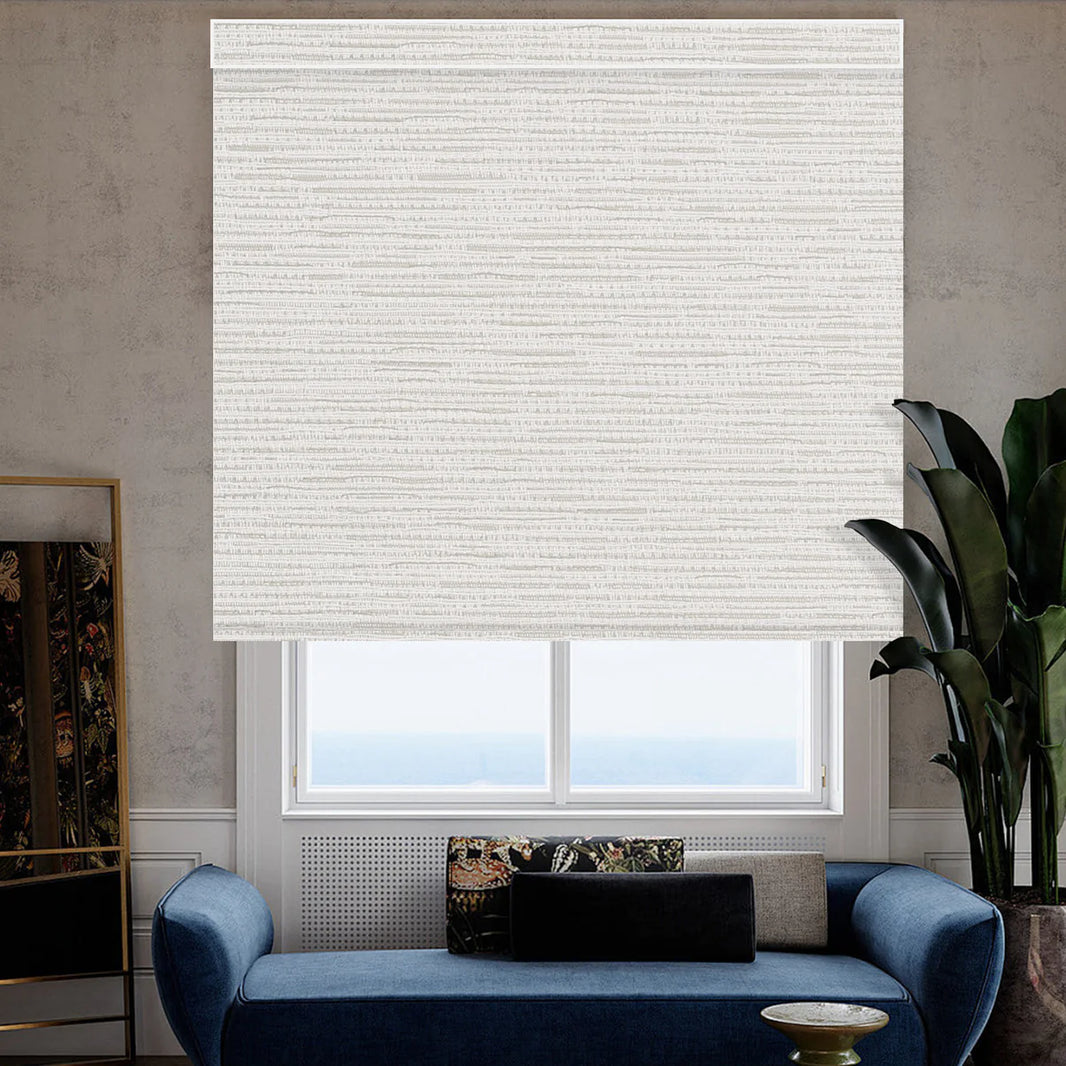 Sunelo Motorized Roller Shades 100% Blackout - Aqua Waves