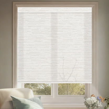 Sunelo Motorized Light Filtering Roller Shades 75% Blackout - Aqua Waves