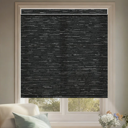 Sunelo Motorized Light Filtering Roller Shades 75% Blackout - Aqua Waves
