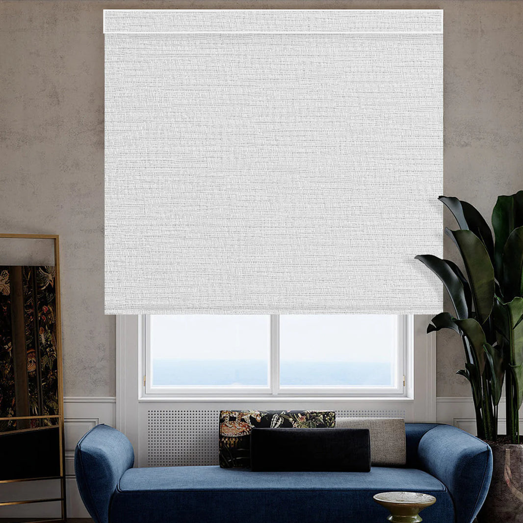 Sunelo Motorized Roller Shades 100% Blackout - Aqua Waves
