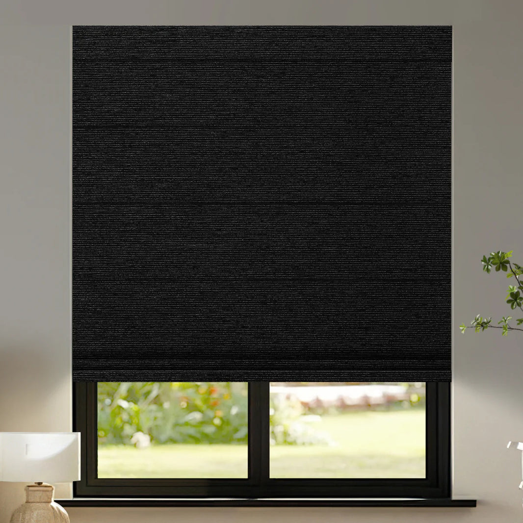 Sunelo Motorized Roman Shades 100% Blackout - Atlantic