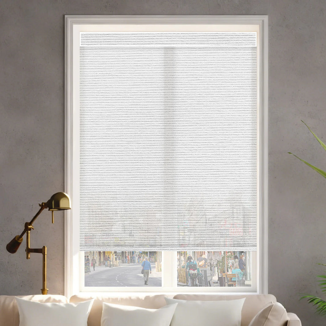 Sunelo Motorized Light Filtering Roller Shades 60% Blackout - Atlantic