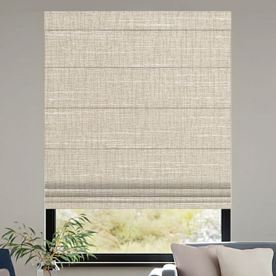 Sunelo Motorized Roman Shades 100% Blackout - Aurora
