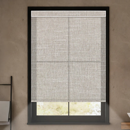Sunelo Motorized Light Filtering Roller Shades 70% Blackout - Aurora