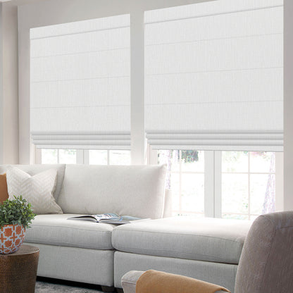 Sunelo Motorized Roman Shades 100% Blackout - Aurora