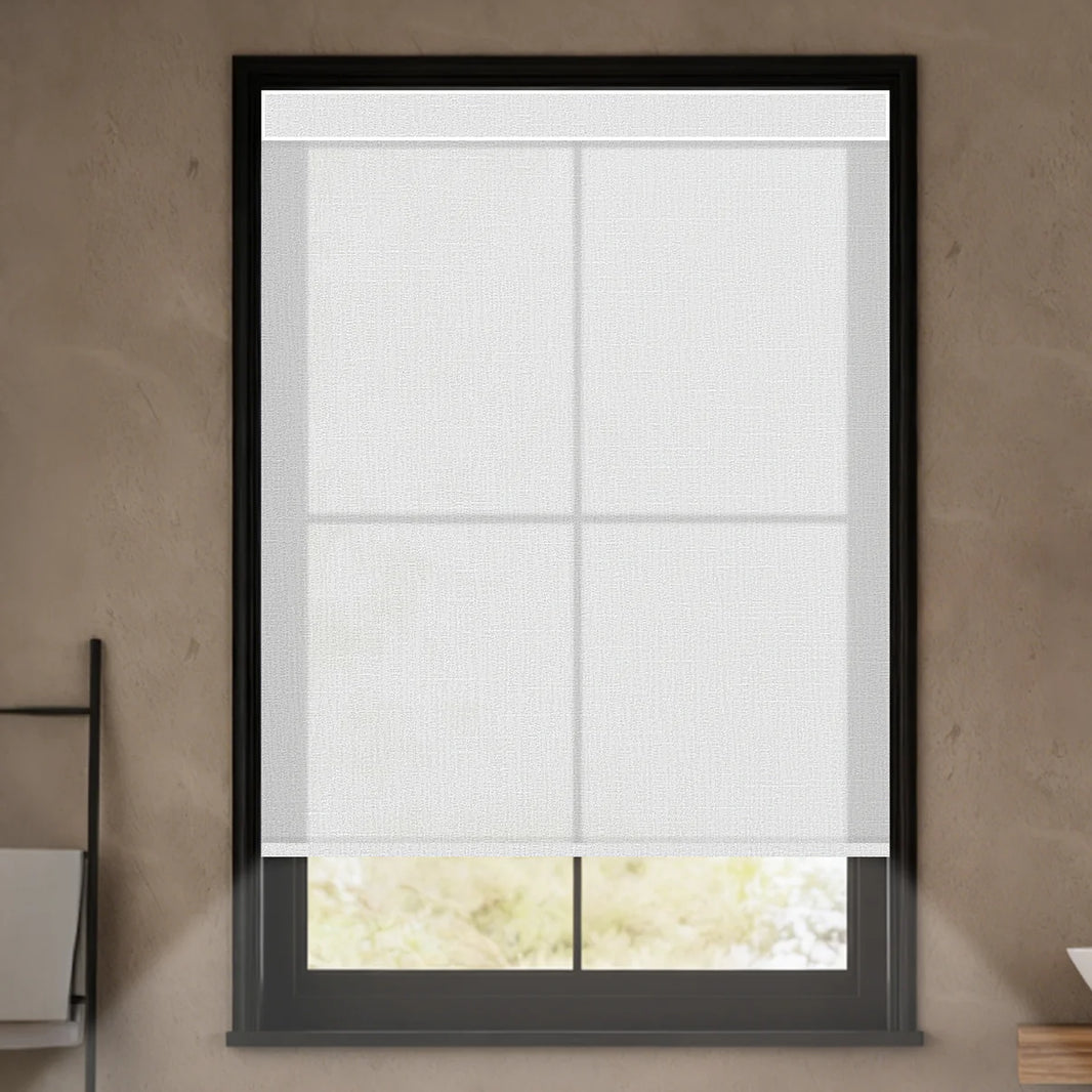 Sunelo Motorized Light Filtering Roller Shades 70% Blackout - Aurora