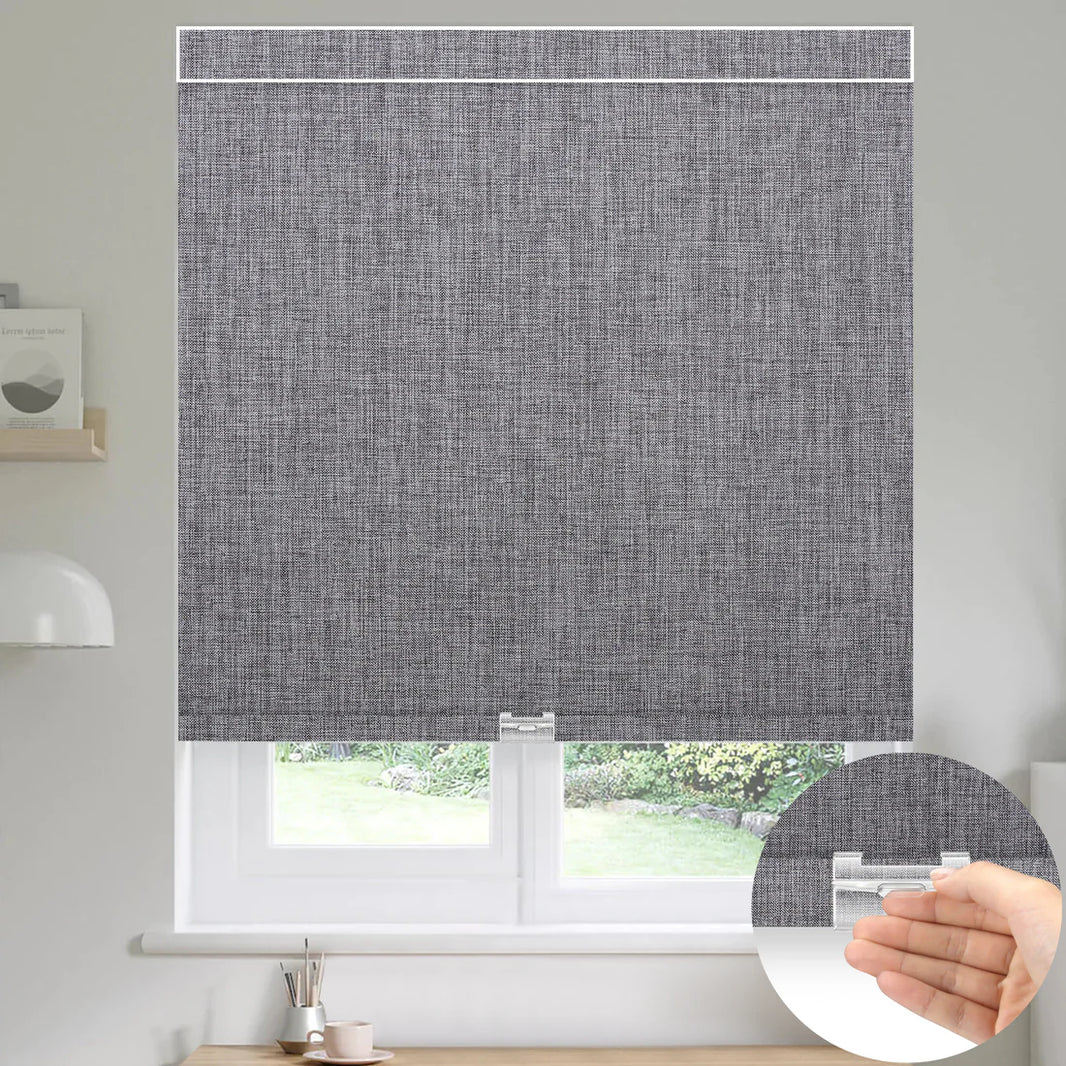 Sunelo Cordless 100% Blackout Roller Shades - Dual Sided