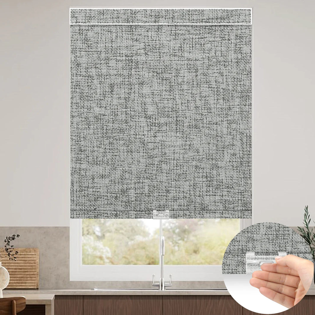 Sunelo Cordless 100% Blackout Roller Shades - Mist