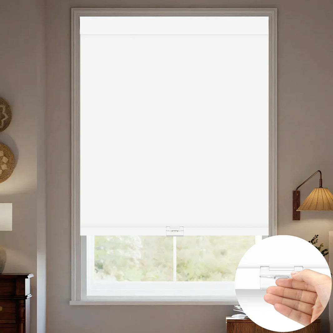 Sunelo Cordless 100% Blackout Roller Shades - Waterproof Vinyl