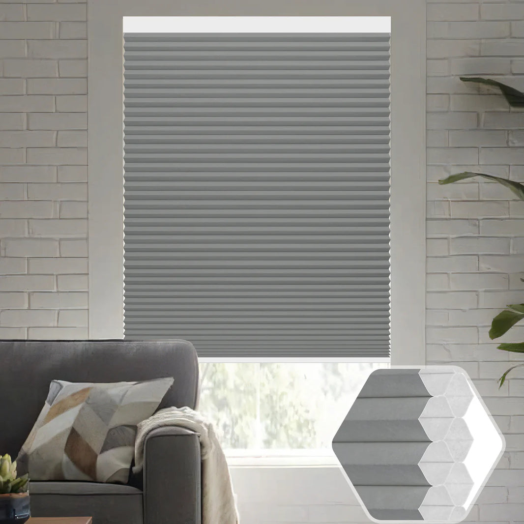 Sunelo Energy-Saving, 100% Blackout Motorized Cellular Shades | Double-Cell