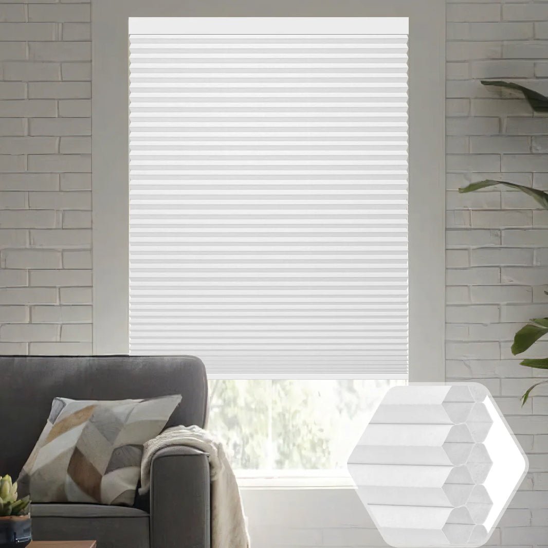 Sunelo Energy-Saving, 100% Blackout Motorized Cellular Shades | Double-Cell