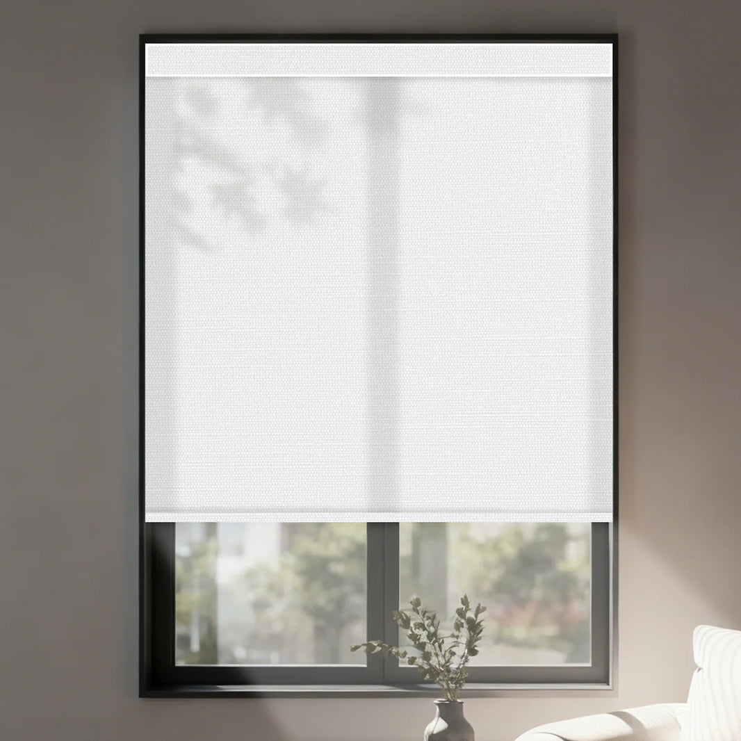 Sunelo Motorized Light Filtering Roller Shades 75% Blackout - Dreamy