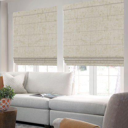 Sunelo Motorized Roman Shades 100% Blackout - Linen
