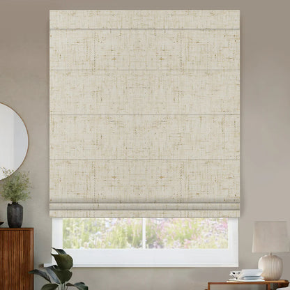 Sunelo Motorized Roman Shades 100% Blackout - Linen