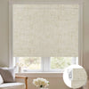 Sunelo No Drill Roller Shades, Motorized 100% Blackout - Linen