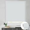 Sunelo No Drill Roller Shades, Motorized 100% Blackout - Pure