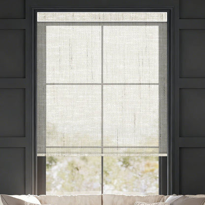 Sunelo Motorized Light Filtering Roller Shades 50% Blackout - Sheer