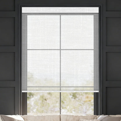 Sunelo Motorized Light Filtering Roller Shades 50% Blackout - Sheer
