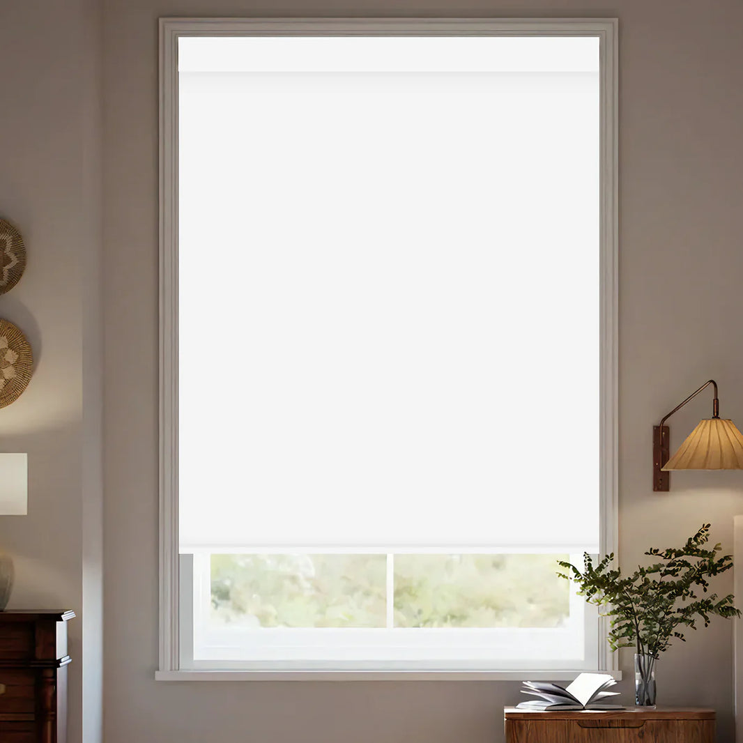 Sunelo Motorized Roller Shades 100% Blackout - Waterproof Vinyl