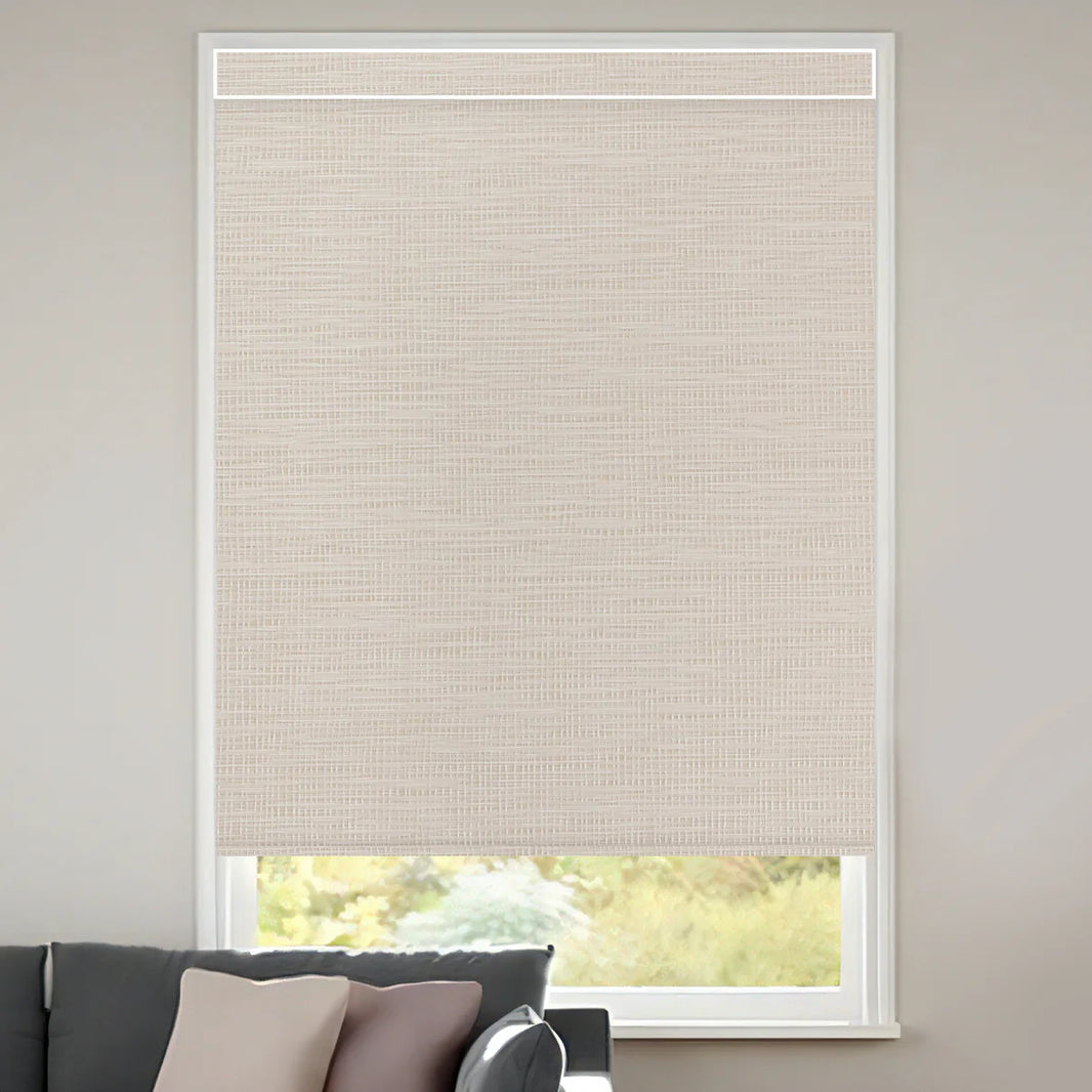 Sunelo Motorized Roller Shades 100% Blackout - Weave
