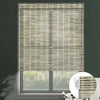 Sunelo No Drill Roller Shades, Motorized 50% Blackout Light Filtering - Woven