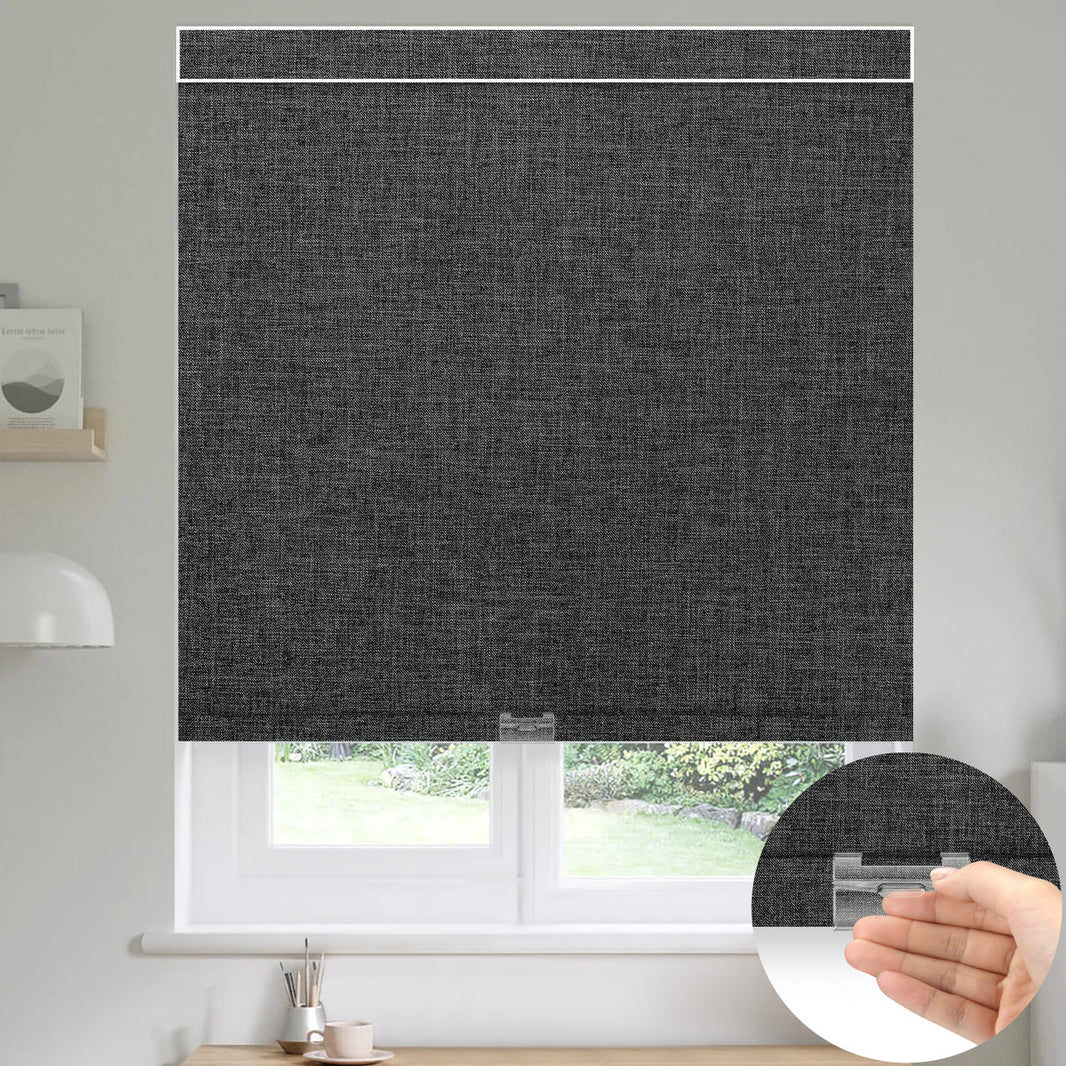 Sunelo Cordless 100% Blackout Roller Shades - Dual Sided