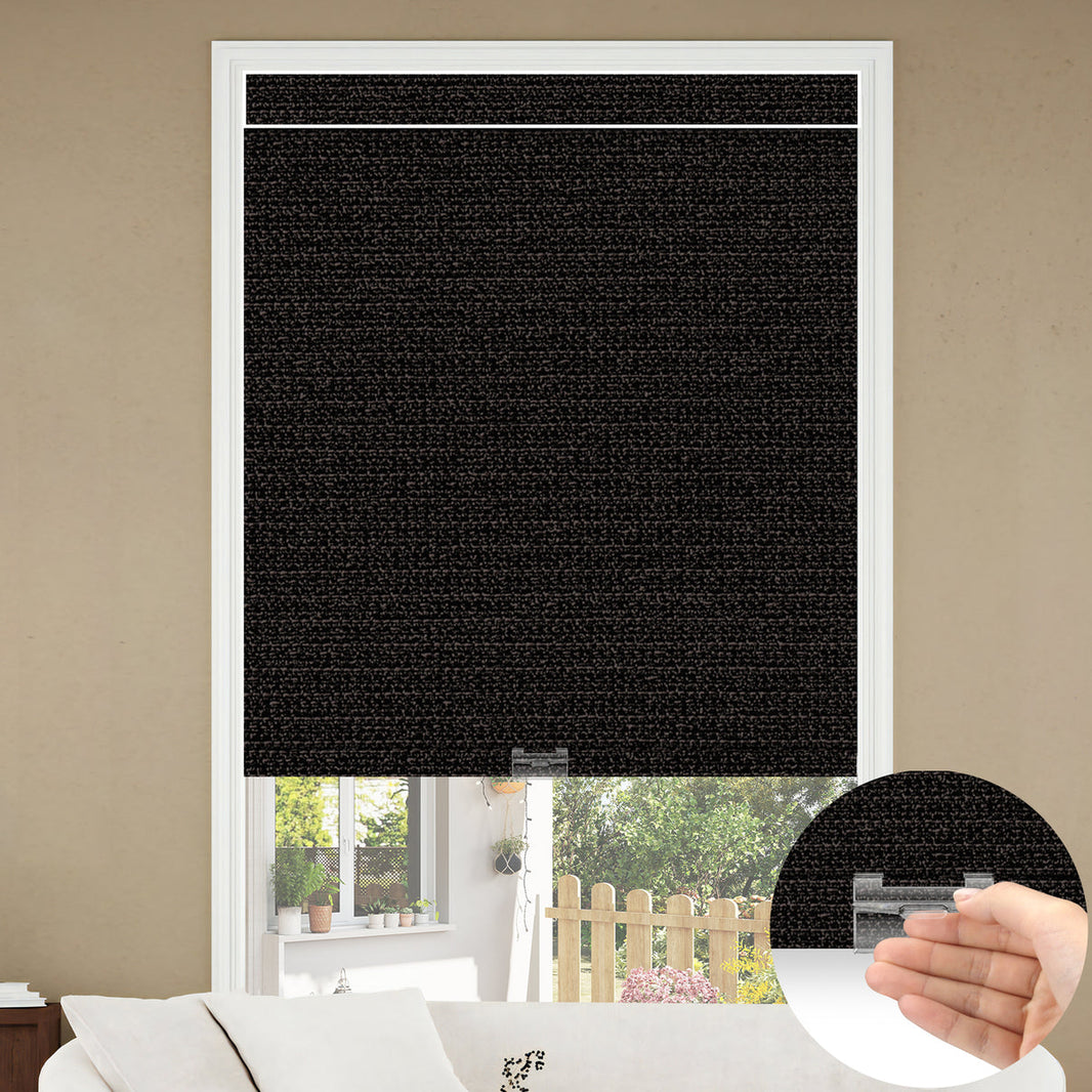 Sunelo Cordless 100% Blackout Roller Shades - Eclipse