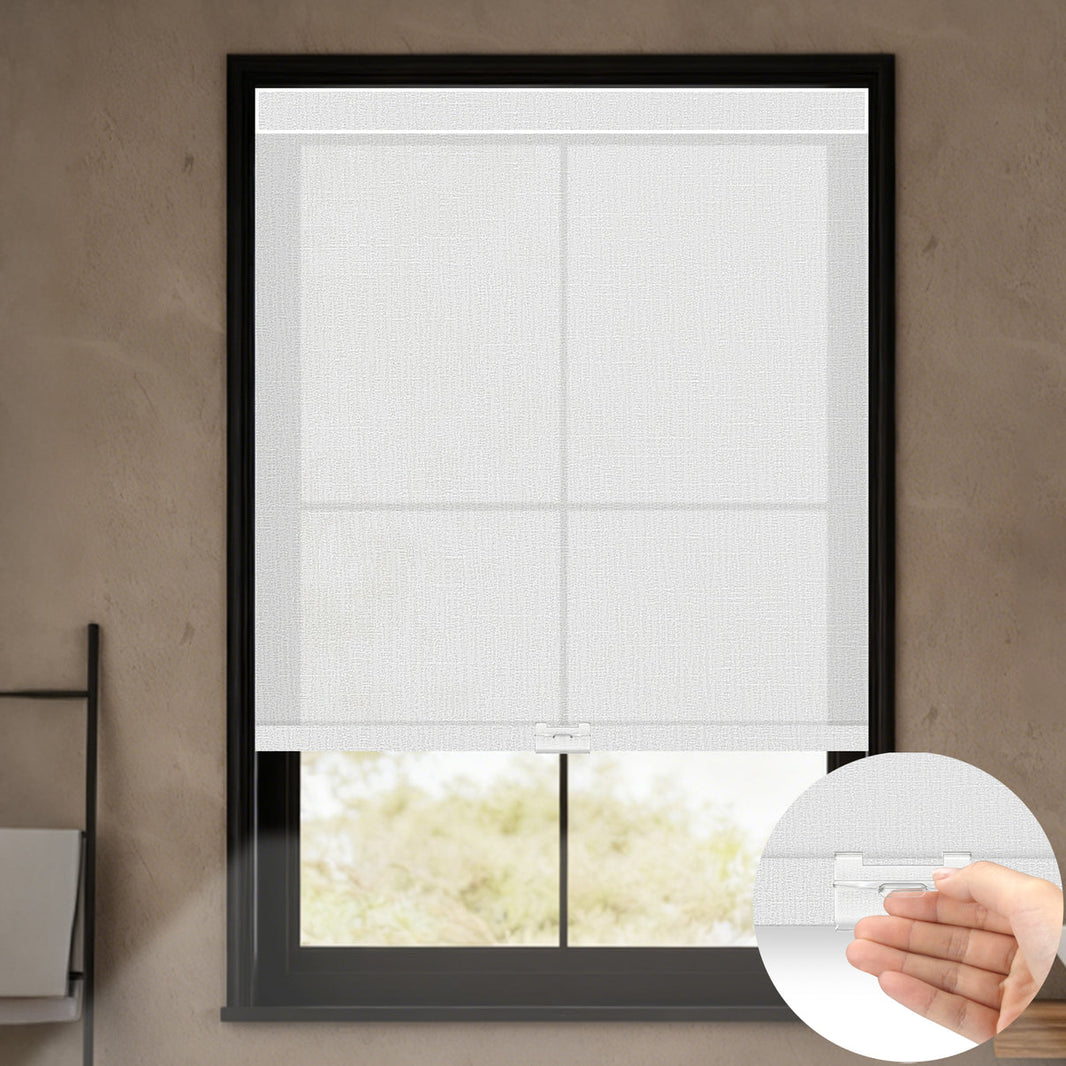 Sunelo Cordless Light Filtering Roller Shades 70% Blackout - Aurora