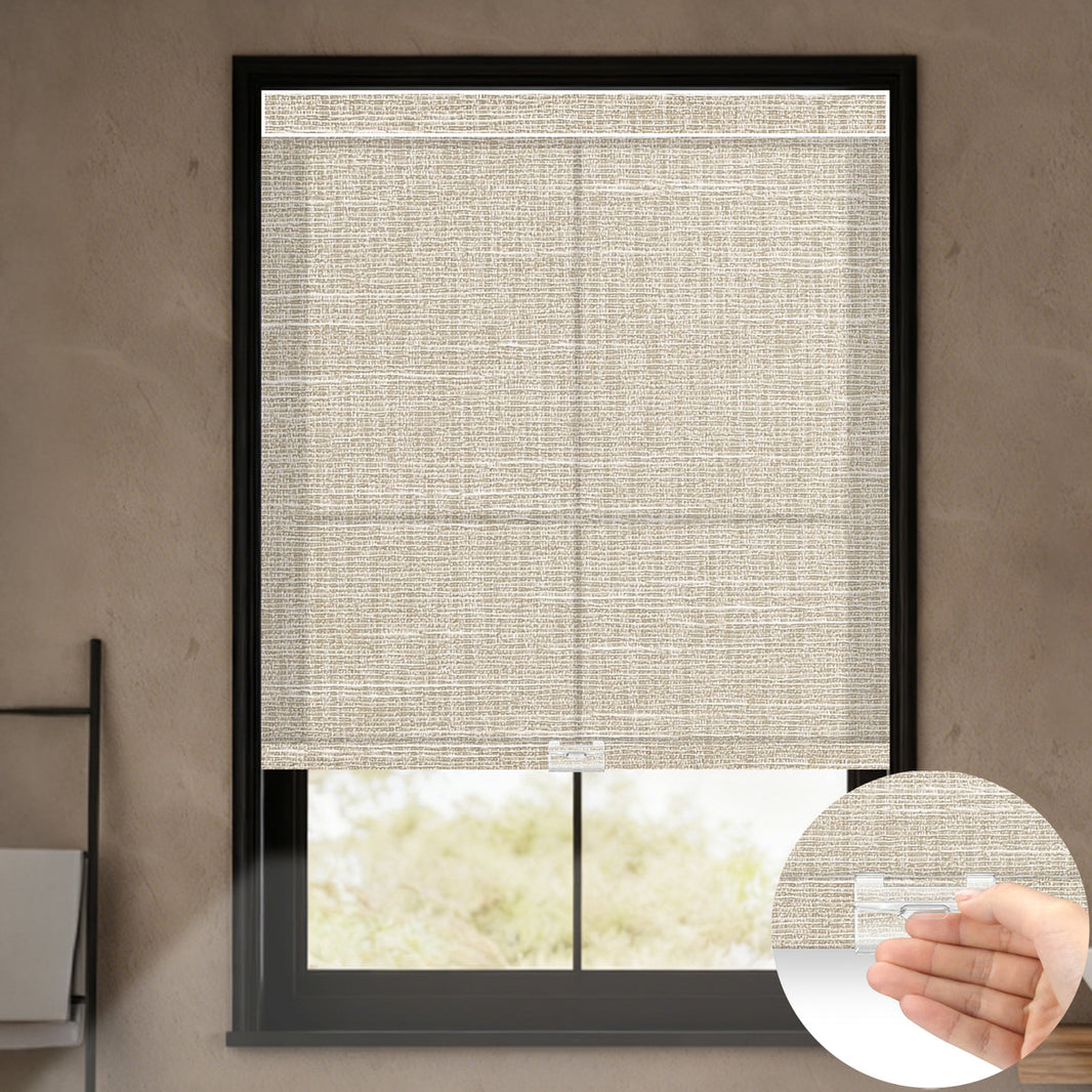 Sunelo Cordless Light Filtering Roller Shades 70% Blackout - Aurora