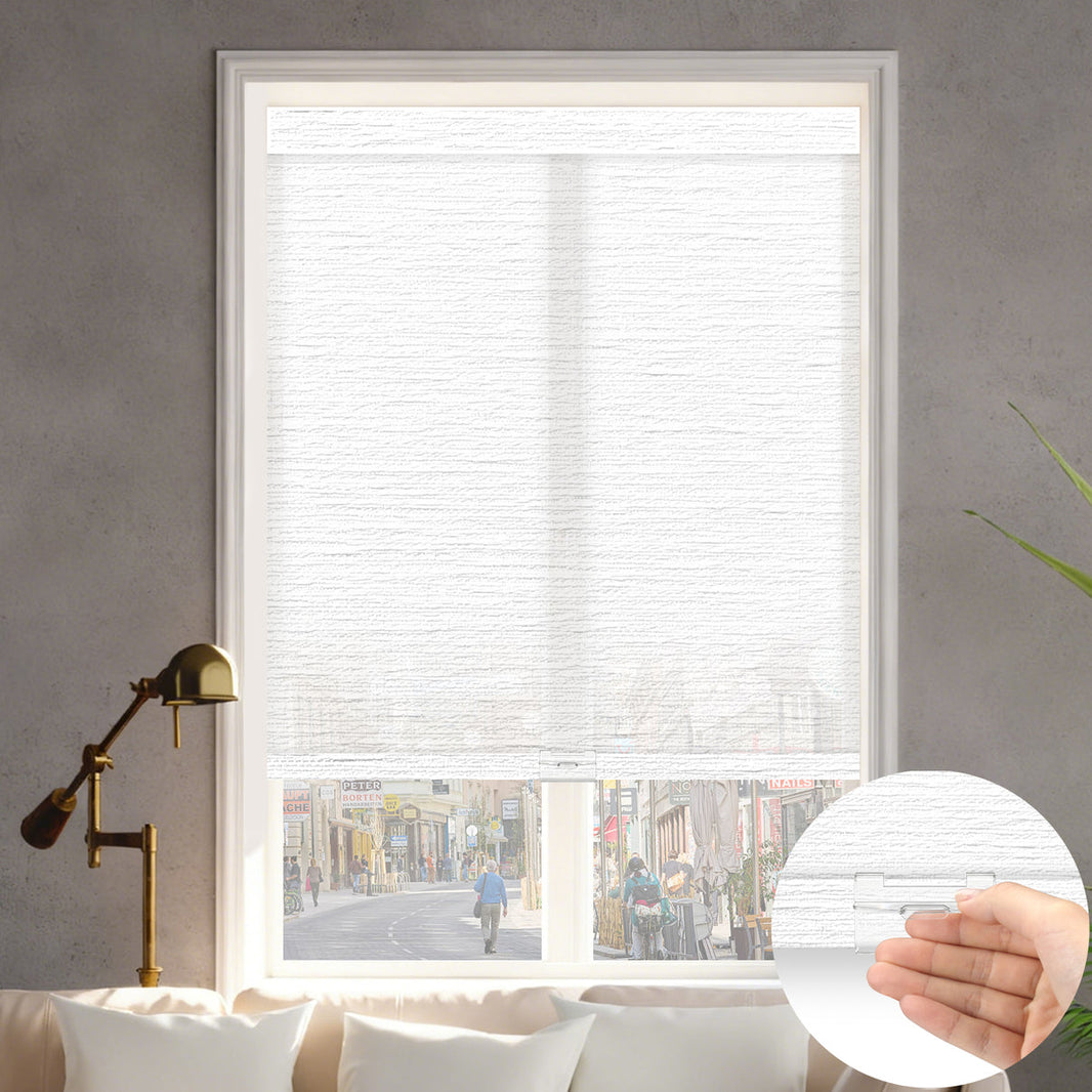 Sunelo Cordless Light Filtering Roller Shades 60% Blackout - Atlantic